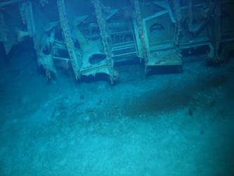 Large piece of hull section on seabed
